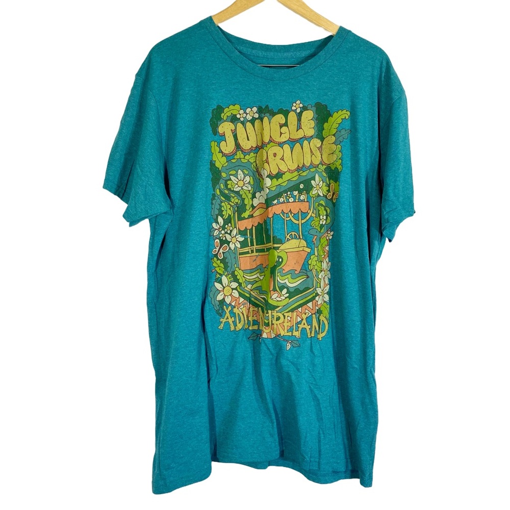 Disney Parks Jungle Cruise Adventureland Tee Shirt Men’s XXL Teal Adventure Land